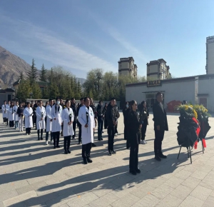 西藏阜康腫瘤醫(yī)院黨支部開展清明祭英烈活動